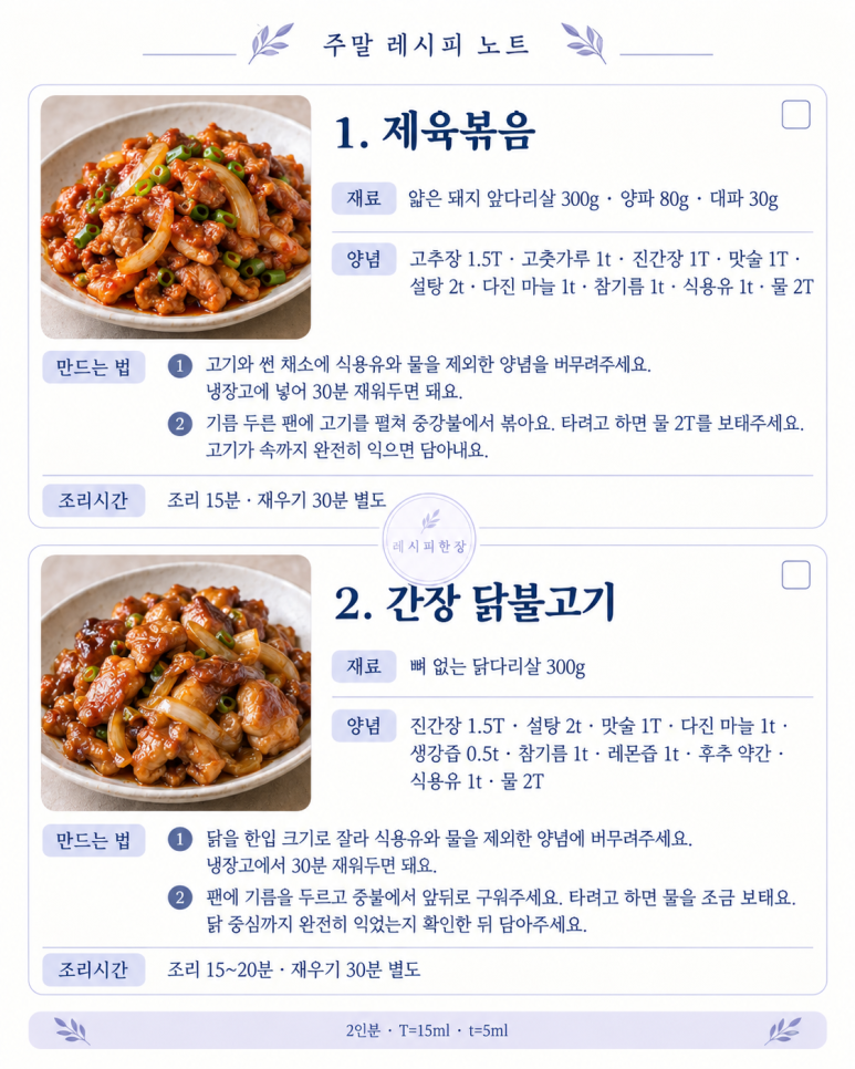 월요일 덜 바쁜 일요일 밤, 미리 해두는 밑준비 8가지
