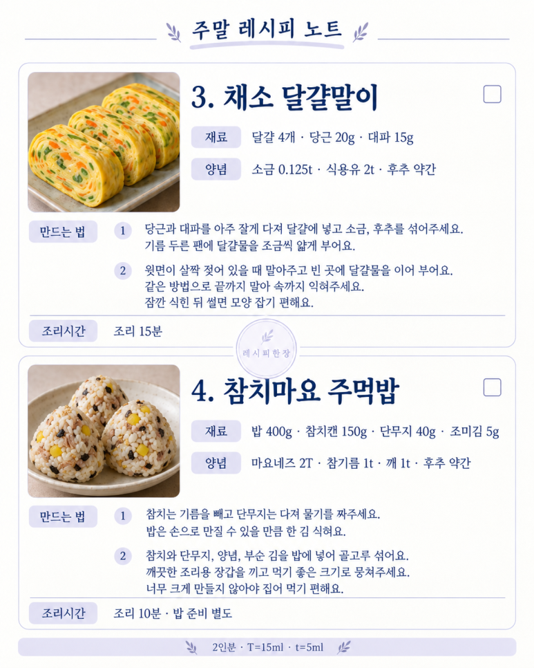 월요일 덜 바쁜 일요일 밤, 미리 해두는 밑준비 8가지