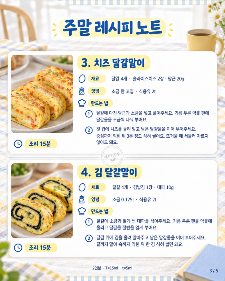 주말 아침, 식빵과 달걀로 느긋하게 차리는 8가지