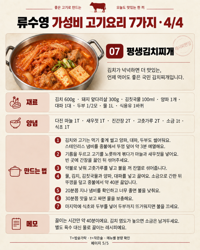 고깃집 가기 전에 보세요 — 만원갈비찜부터 류수영 가성비 고기요리 7가지