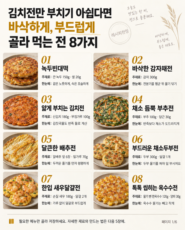 If you're wondering about the types to try before Chuseok — 8 types from mung bean rice cake to shrimp pancakes