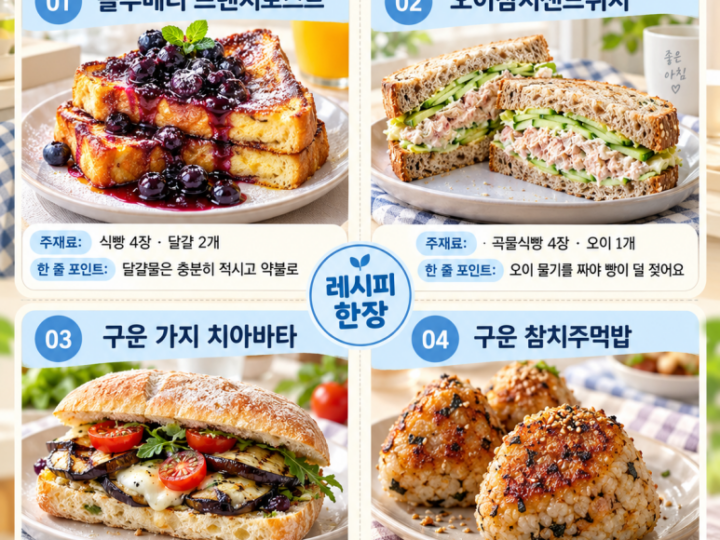 Four kinds of breakfast that you only drink coffee and then have one more, with bread and rice