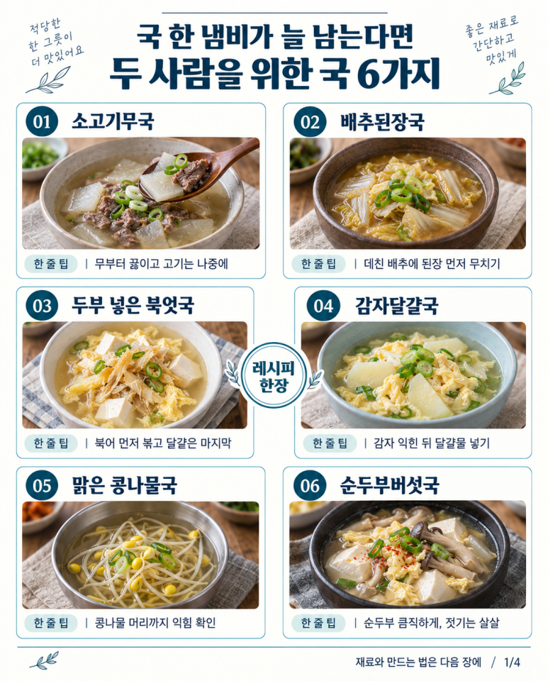A house that keeps leftovers even if you boil a Korean pot - 6 soups that are good for two people to eat