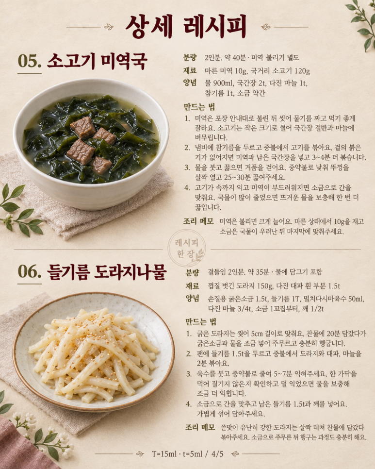 갈비·잡채·육전, 가족 상차림에 골라 놓는 한식 메뉴 8가지