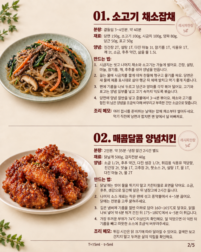 추석 가족 모임에 뭐 가져가지? 나눠 먹기 좋은 음식 8가지