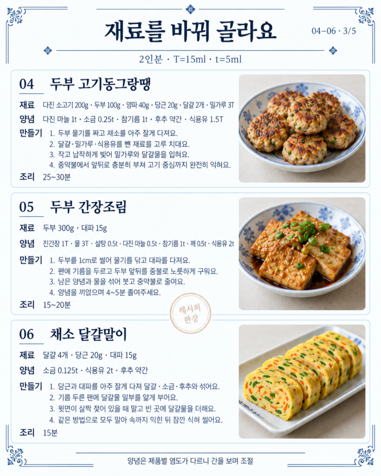 주말에 미리 해두는 반찬 10가지, 한 주 밥상 걱정 끝