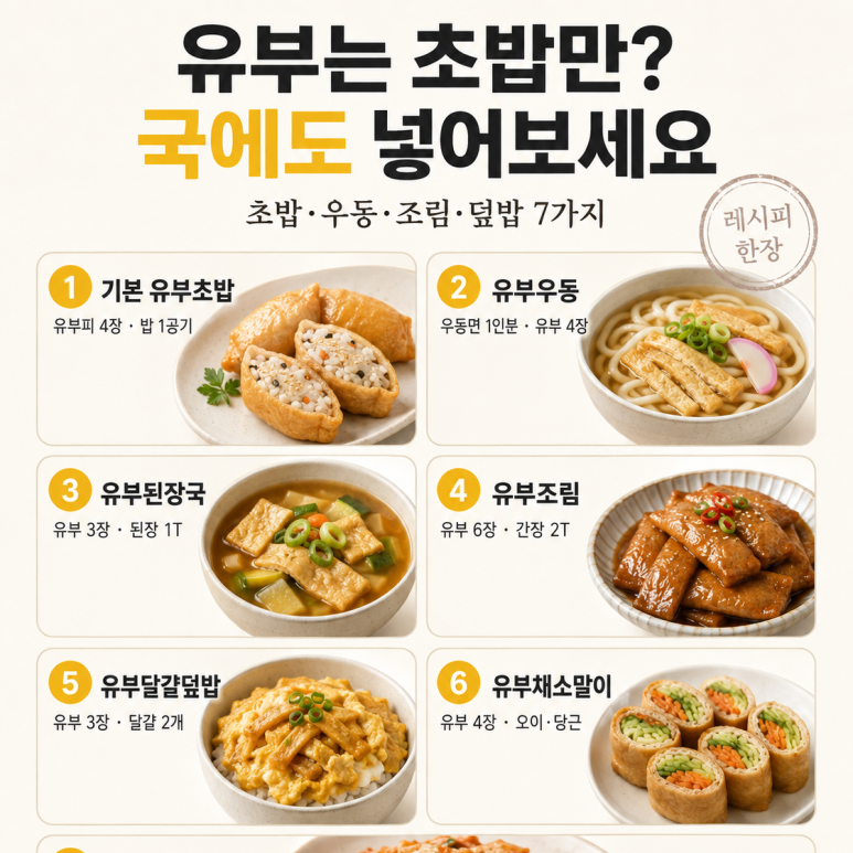 7 dishes with one packet of tofu — not just sushi, but soup, stewed vegetables, and rice bowls