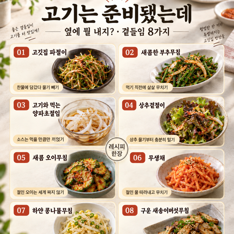 If you only took out kimchi when eating Chuseok meat — 8 things like parsley and onion pickled vegetables