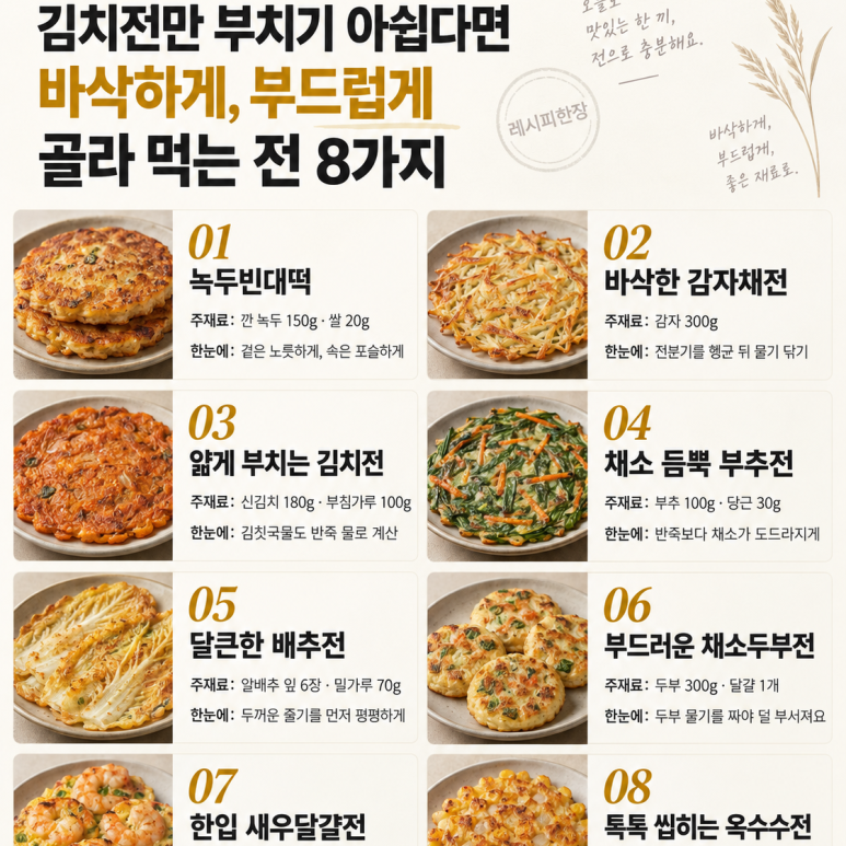 If you're wondering about the types to try before Chuseok — 8 types from mung bean rice cake to shrimp pancakes