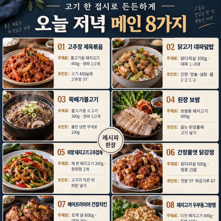 Today are 8 meat dishes that are meat as the main, stir-fried, grilled and boiled