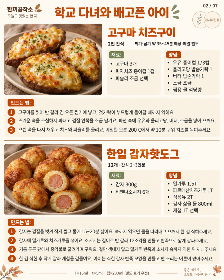 Something to look for right after school — 12 autumn snacks