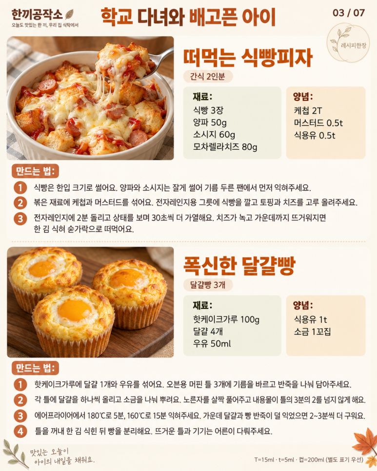 Something to look for right after school — 12 autumn snacks