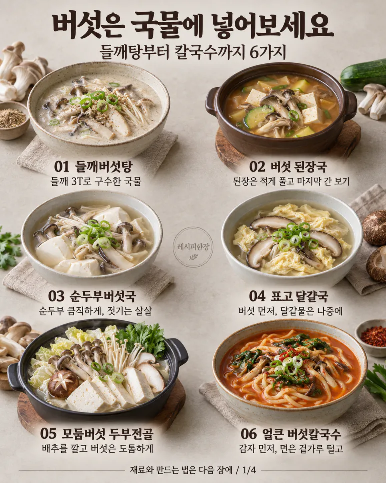 Si solo salteas un paquete de setas — 6 platos de sopas, desde dengkakotang hasta kalguksu.