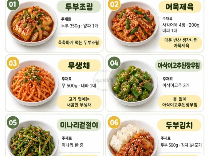 밥 한 공기론 절대 부족해요! 류수영표 밥도둑 반찬 6가지 레시피