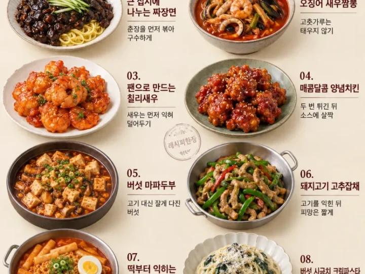 배달시킬 뻔했어요 — 집에서 더 푸짐하게 즐기는 인기 메뉴 8가지