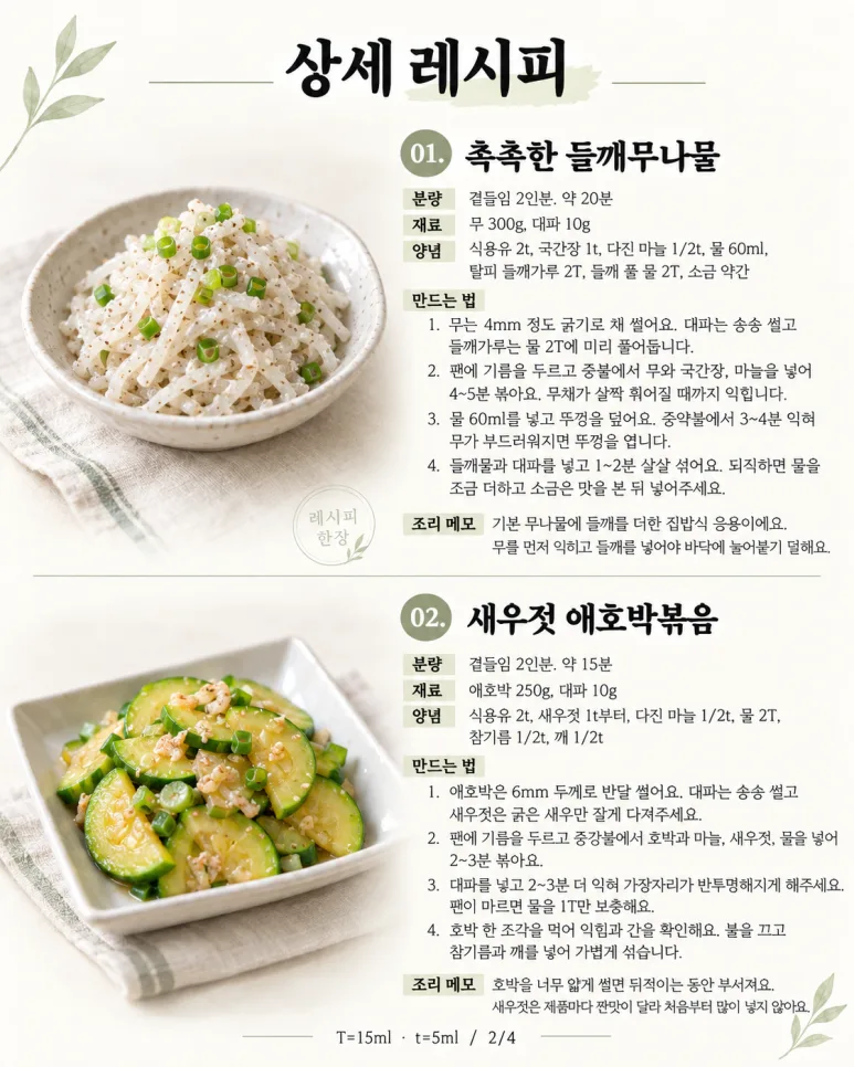 Please only put this next to the kimchi! 6 savory and light side dishes