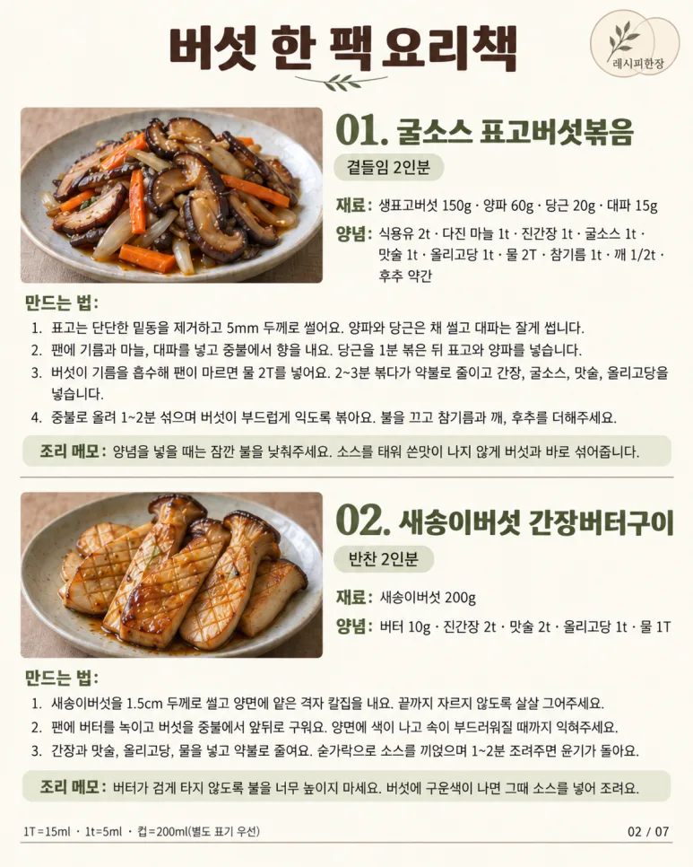 고기 없어도 밥 한 공기 뚝딱! 버섯으로 만드는 밥도둑 12가지