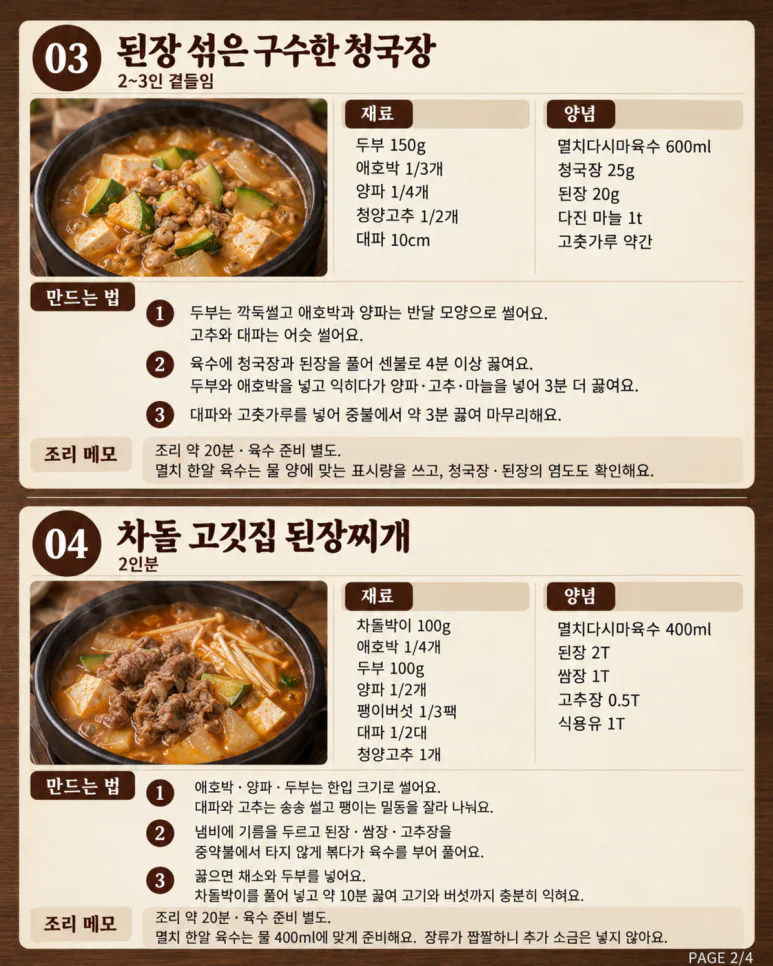 저녁 반찬이 허전한 날찌개부터 뚝배기불고기까지 국물요리 8가지