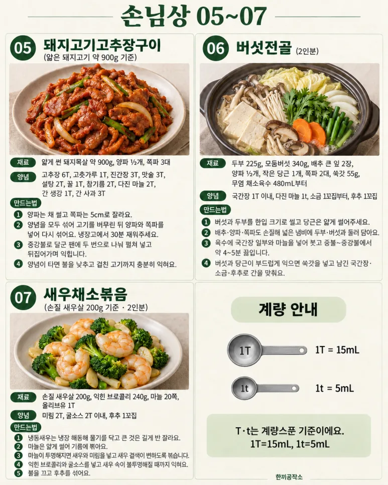 손님 오는데 뭐 하지? 한 상 차릴 메인 10가지