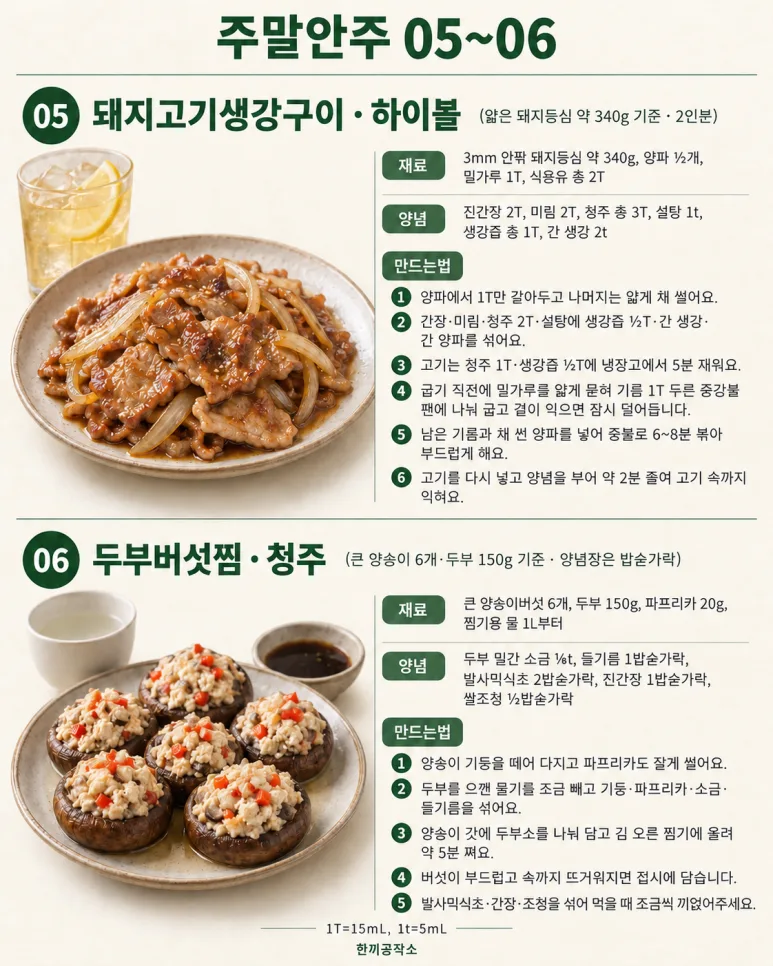 한잔 생각나는 주말! 술마다 어울리는 안주 6가지