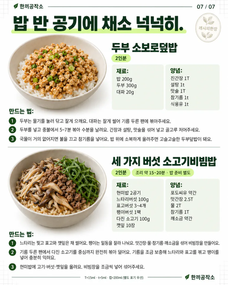 Plenty of vegetables with half a bowl of rice — 12 satisfying bowls