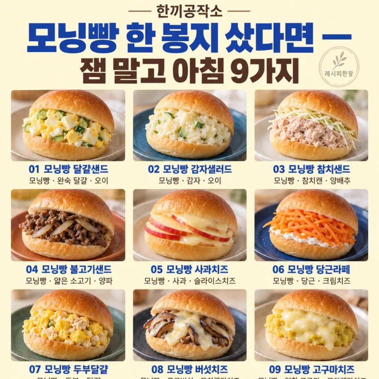 If you bought one bag of morning bread - not jam, but 9 kinds of breakfast