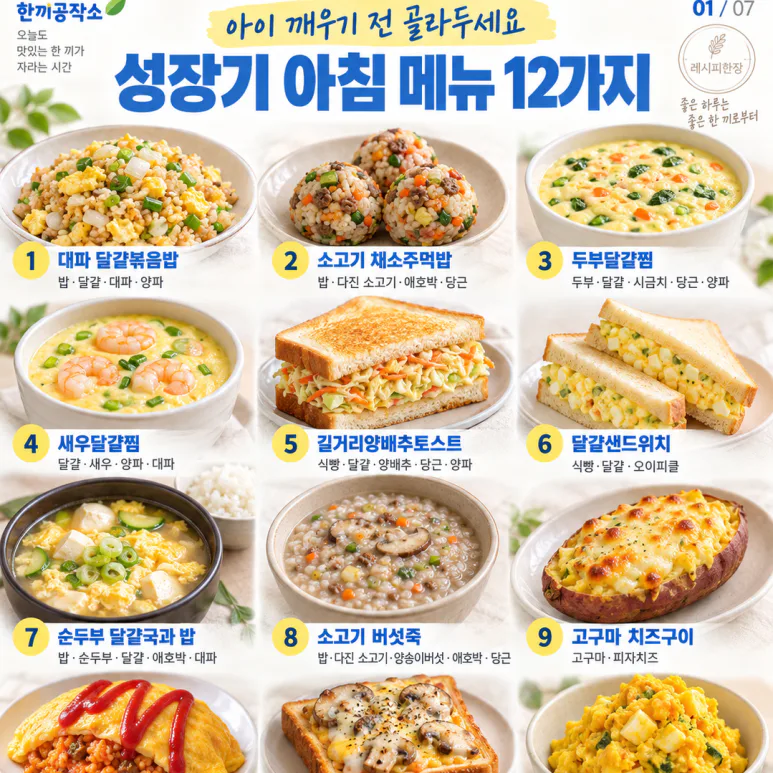 Please choose before waking up the child — 12 growth-stage breakfast menus