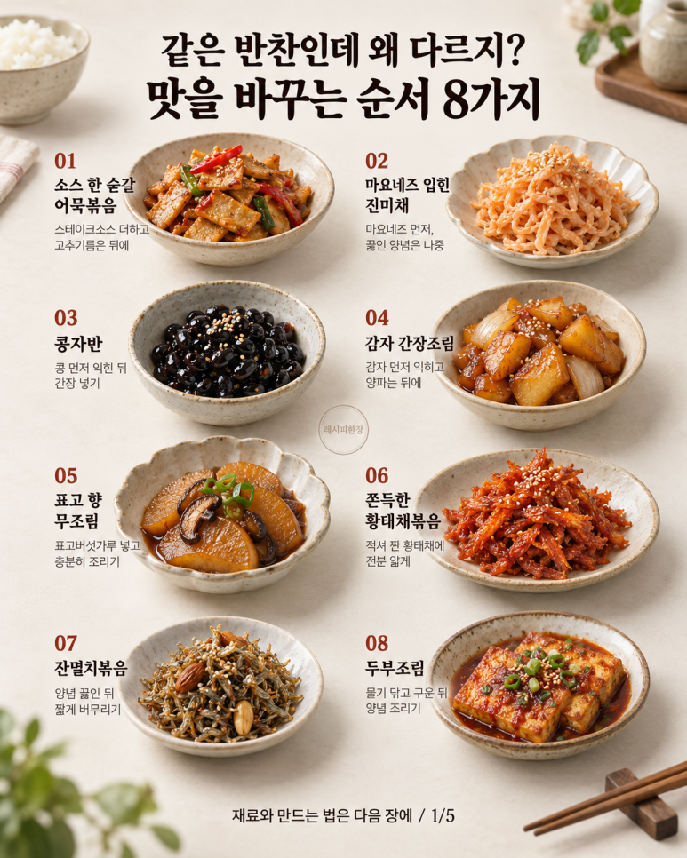 8 side dishes that take more time at Baekban restaurant - the order to get them before the seasoning