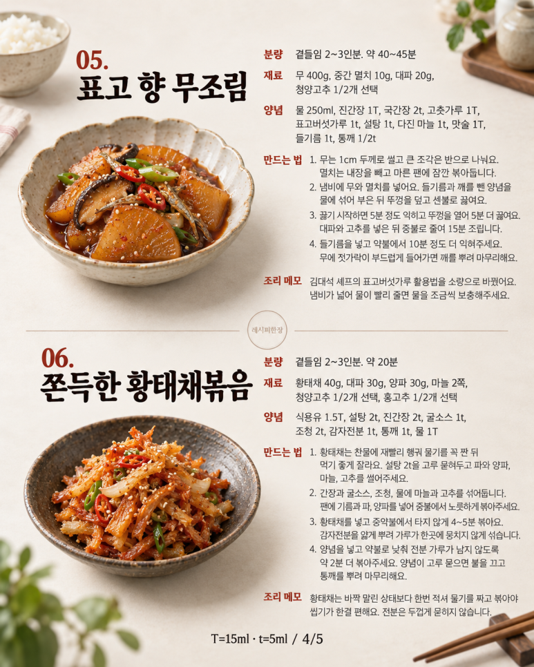 8 side dishes that take more time at Baekban restaurant - the order to get them before the seasoning