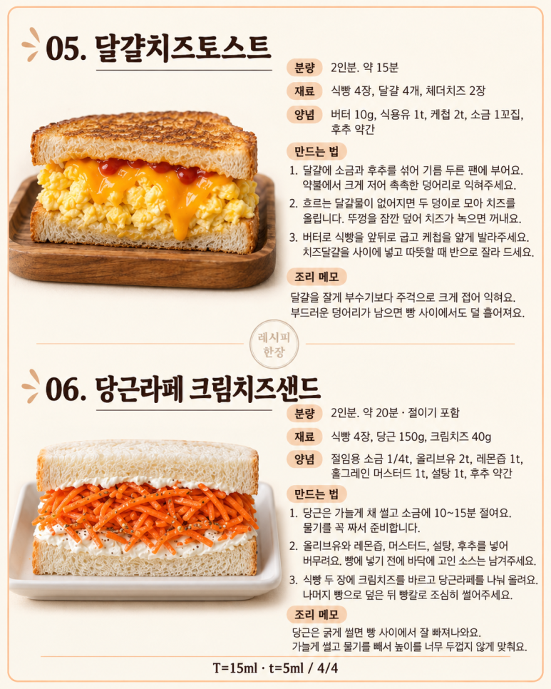 식빵 사둔 아침, 잼 말고 뭘 넣지? 아침이 달라지는 6가지