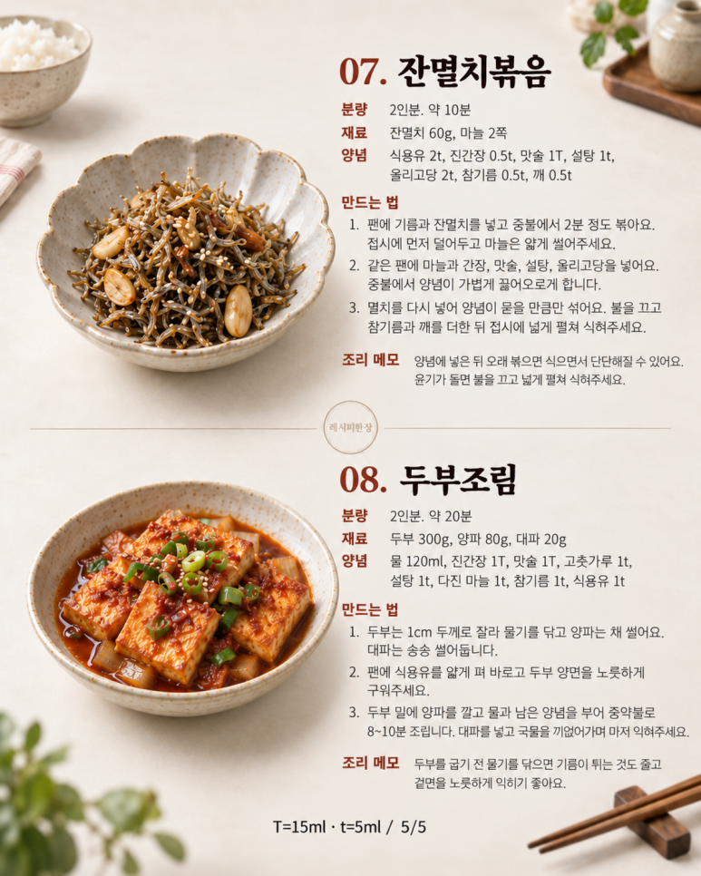 백반집에서는 더 손이 가던 반찬 8가지 — 양념보다 먼저 챙길 순서