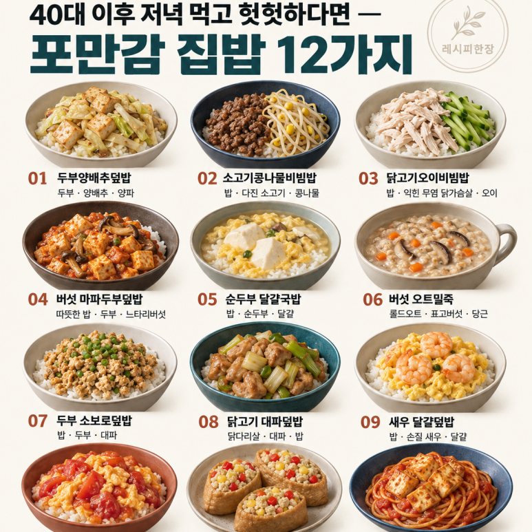 If you are hungry after dinner after the age of 40 - 12 kinds of satisfying home-cooked meals