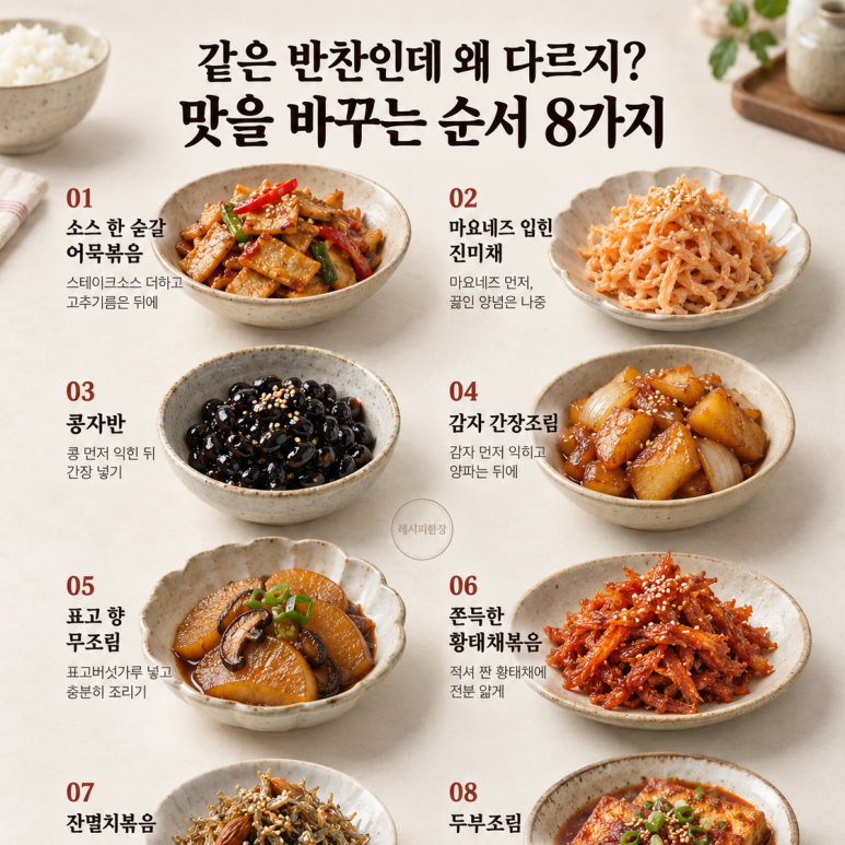 8 side dishes that take more time at Baekban restaurant - the order to get them before the seasoning