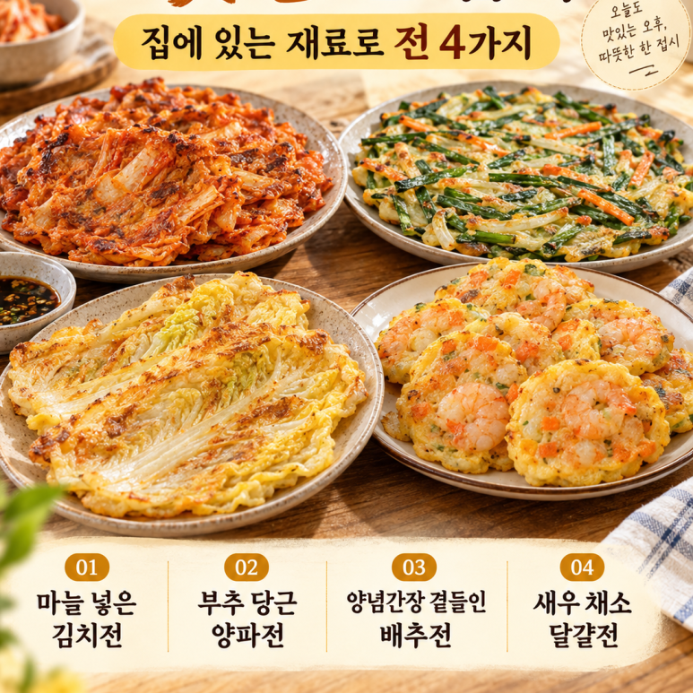 Don't just fry kimchi — 4 crispy pancakes made with refrigerator ingredients