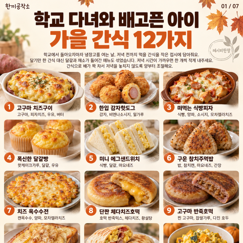Something to look for right after school — 12 autumn snacks