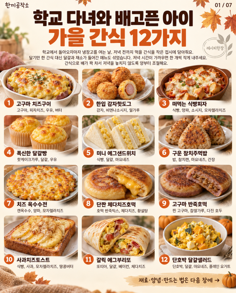 Something to look for right after school — 12 autumn snacks